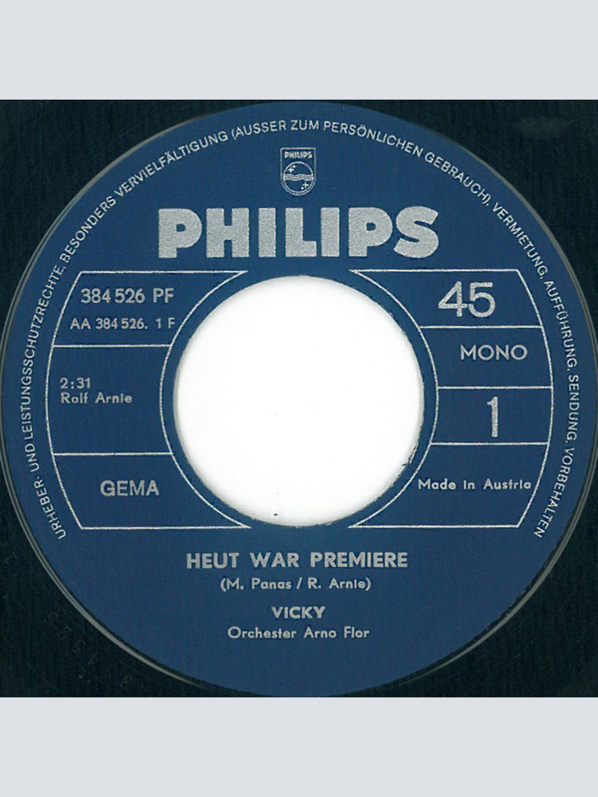 Vinyl / Vicky* - Heut War Premiere / Mein Haus