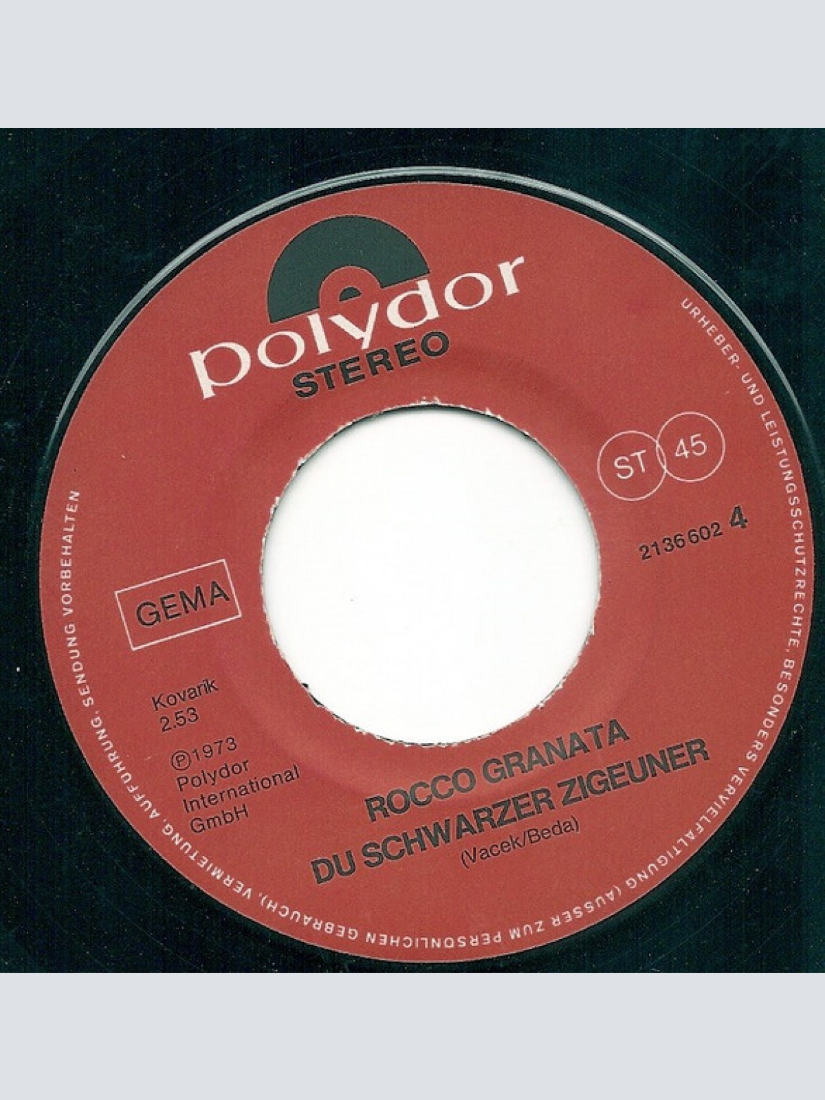 Vinyl / Rocco Granata - Die Grossen Vier