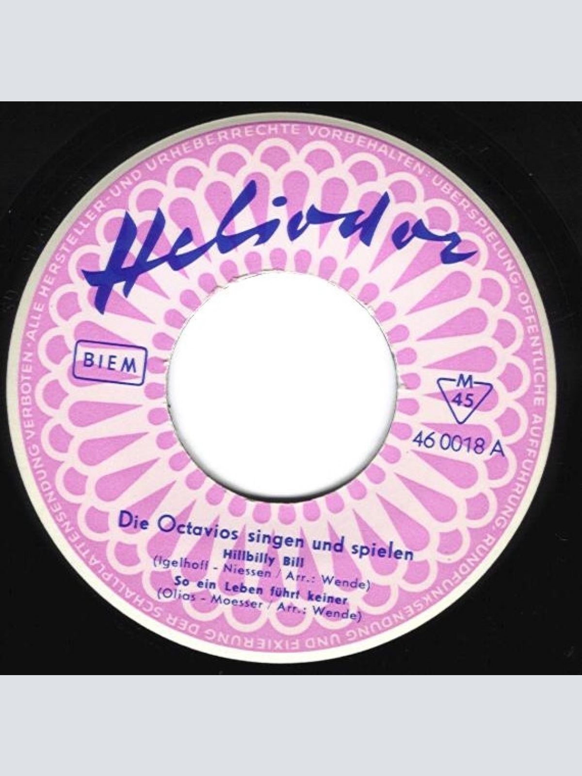 Vinyl / Die Octavios - Die Octavios Singen Und Spielen (Hillbilly Bill • So Ein Leben Führt Keiner • Cowboy-Rock • Gold Und Gin)