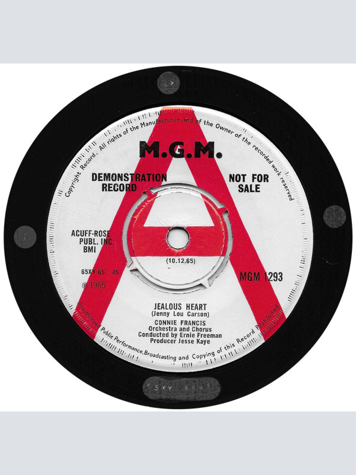 Vinyl / Connie Francis - Jealous Heart / Can I Rely On You