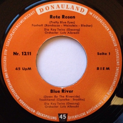 Vinyl / Die Kay Twins* / Rockie Jackson - Rote Rosen / Blue River / Moonlight / Alle Mädchen wollen küssen
