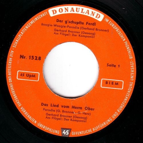 Vinyl / Gerhard Bronner / Helmut Qualtinger - Der G'schupfte Ferdl / Das Lied Vom Herrn Ober / Der Halbwilde / Der Bundesbahn-Blues