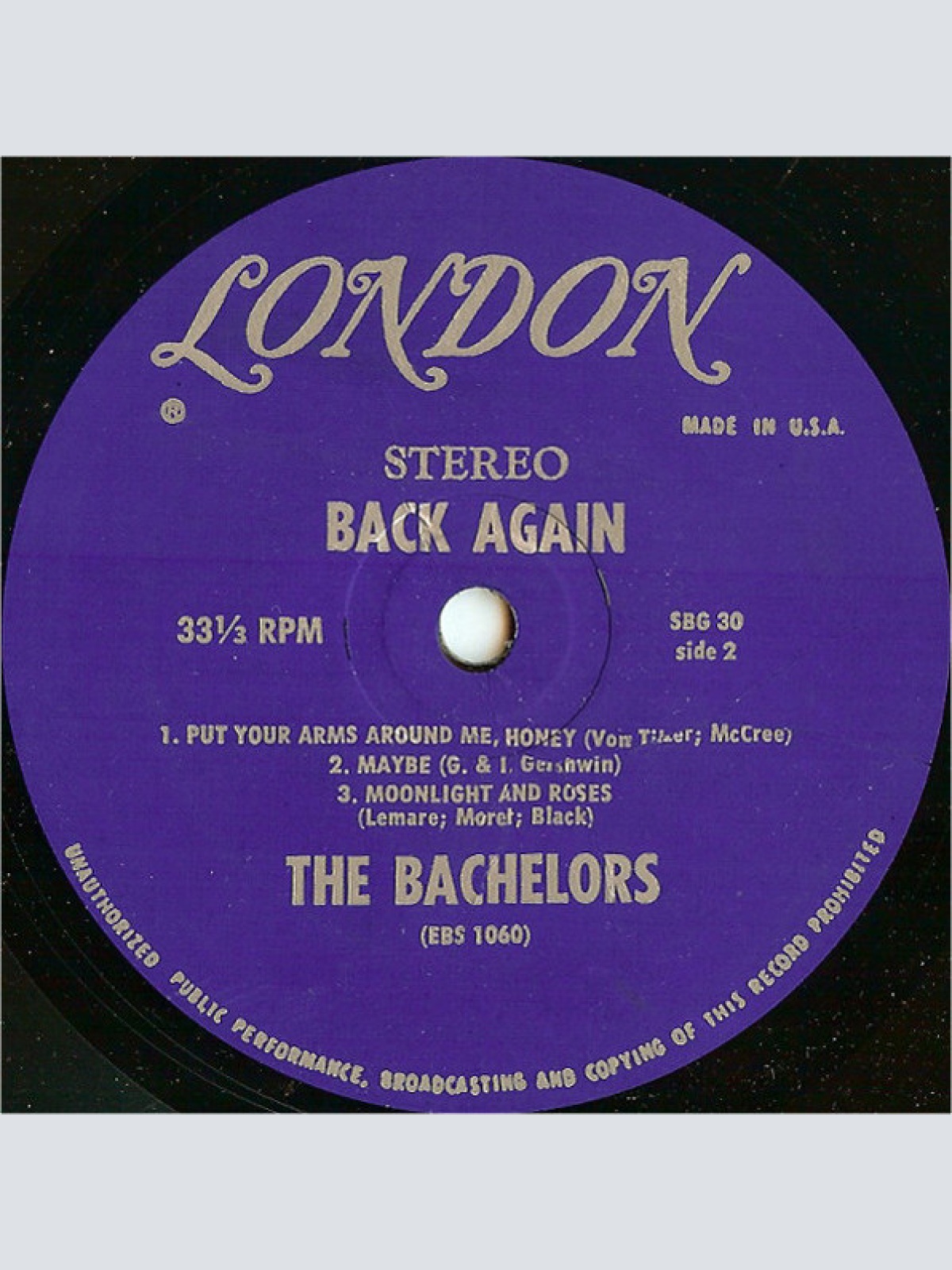Vinyl / The Bachelors - Back Again