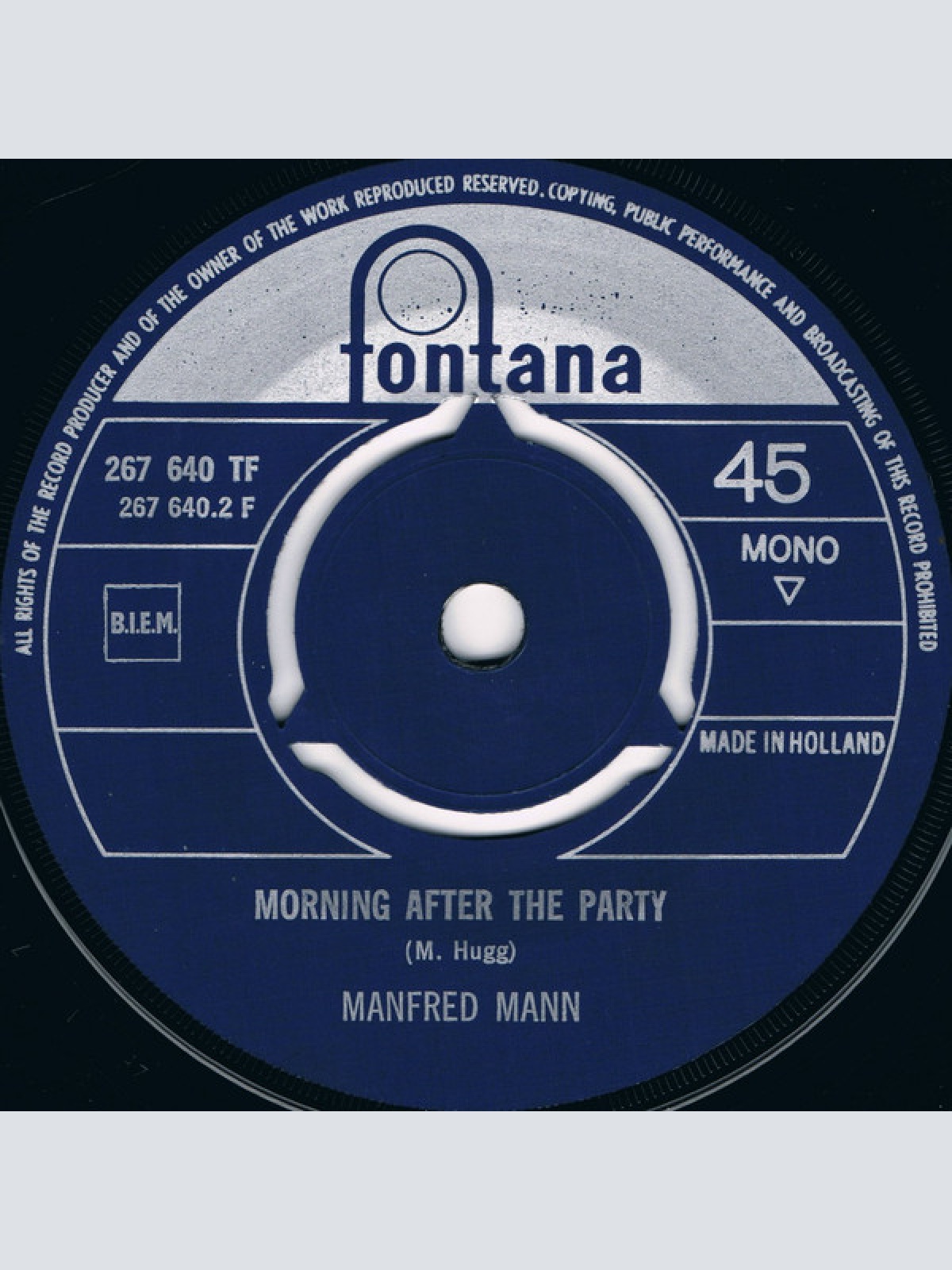 Vinyl / Manfred Mann - Semi-Detached Suburban Mr. James / Morning After The Party