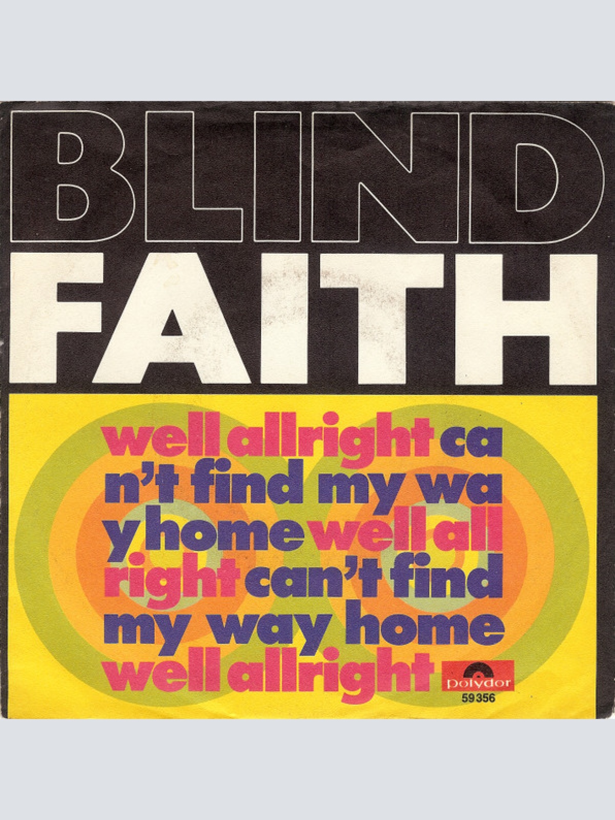 Vinyl / Blind Faith (2) - Well Allright / Can't Find My Way Home