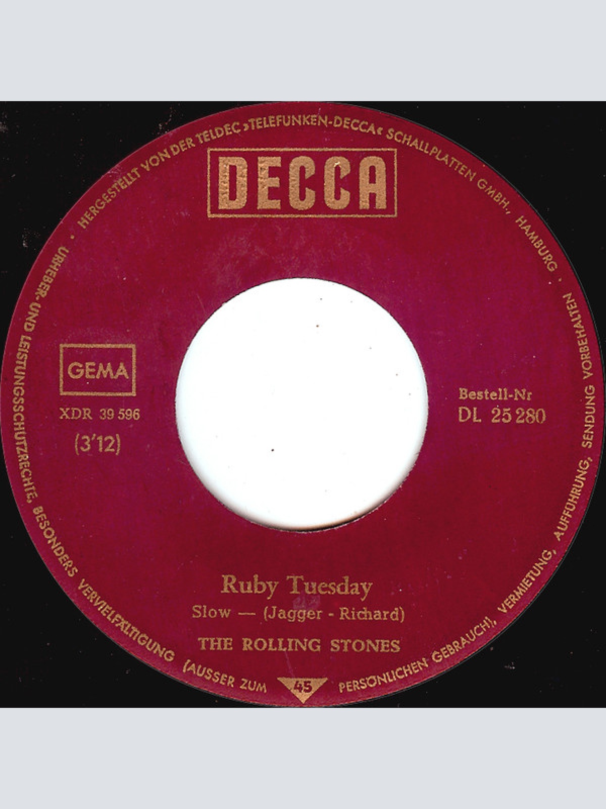 Vinyl / The Rolling Stones - Let's Spend The Night Together / Ruby Tuesday