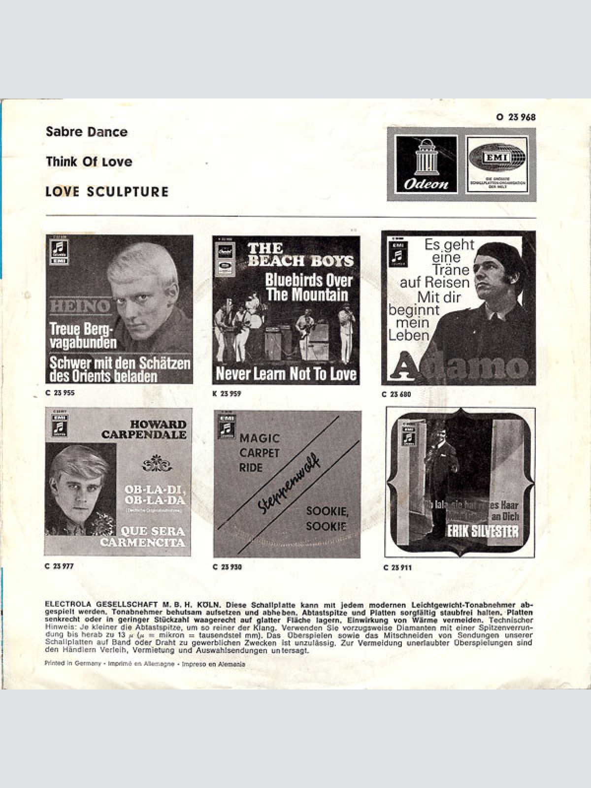 Vinyl / Love Sculpture - Sabre Dance / Think Of Love