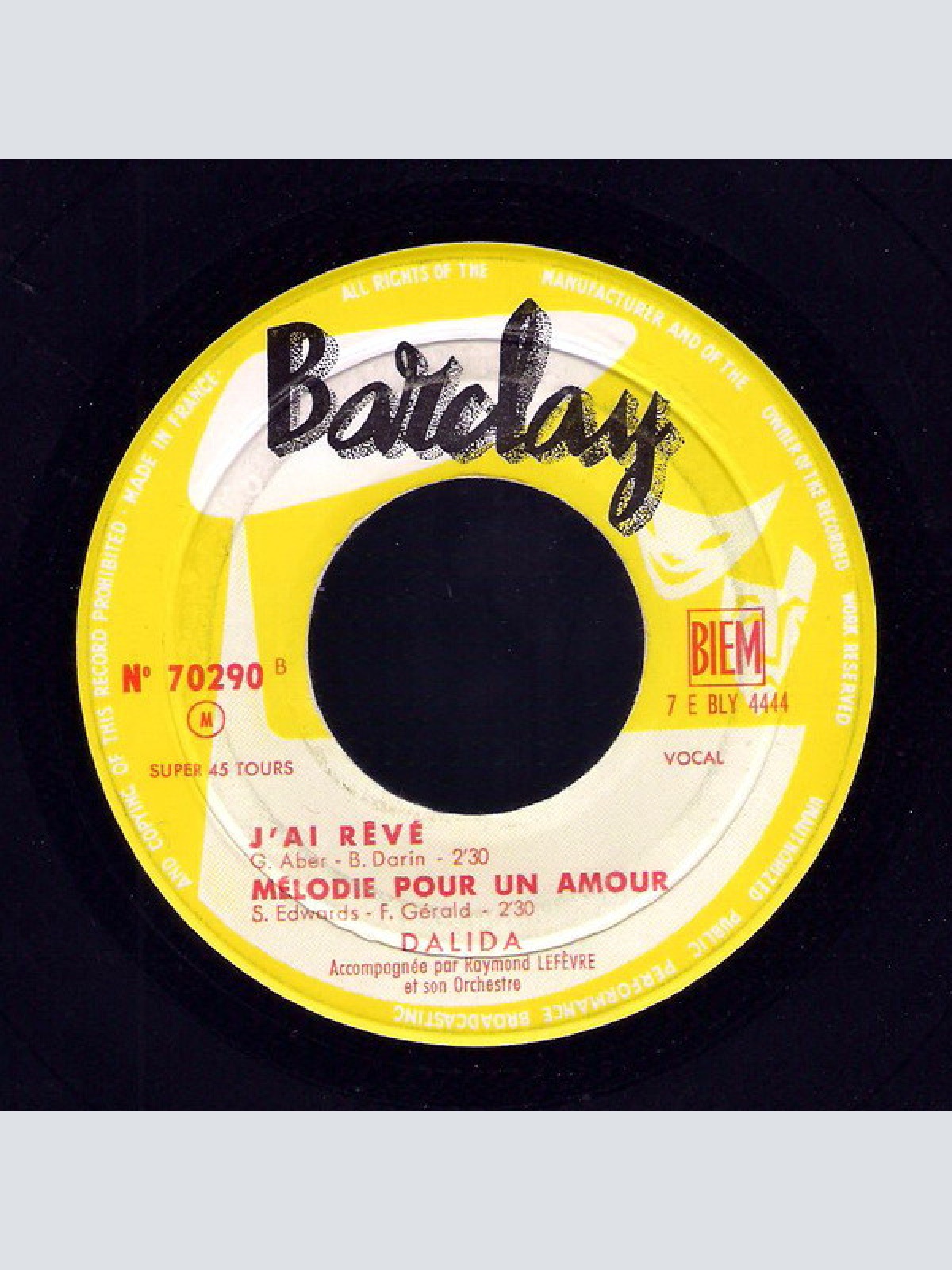 Vinyl / Dalida Accompagnée Par Raymond Lefèvre Et Son Orchestre* - Luna Caprese