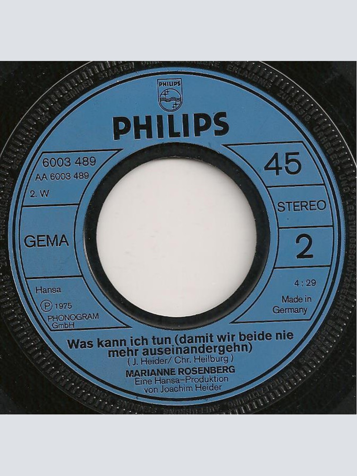 Vinyl / Marianne Rosenberg - Ich Bin Wie Du