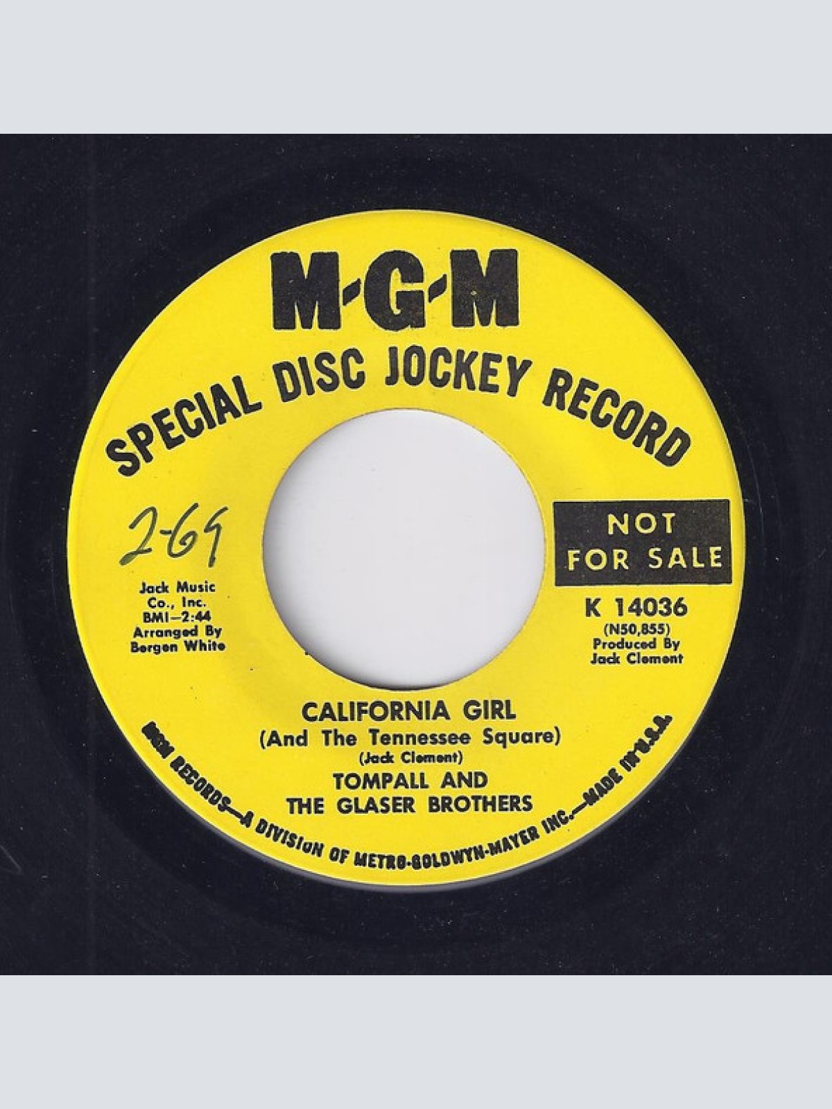 Vinyl / Tompall And The Glaser Brothers* - California Girl (And The Tennessee Square)