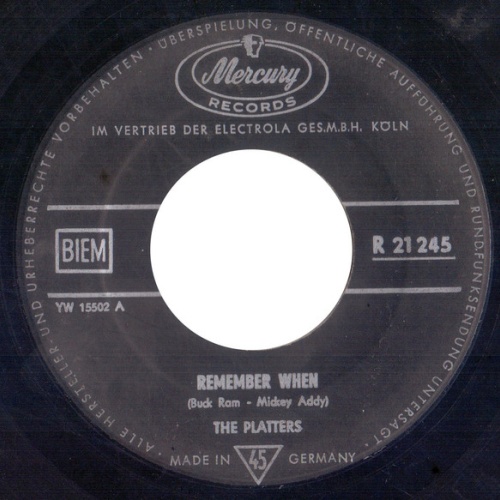 Vinyl / The Platters - Remember When / Darktown Strutters' Ball