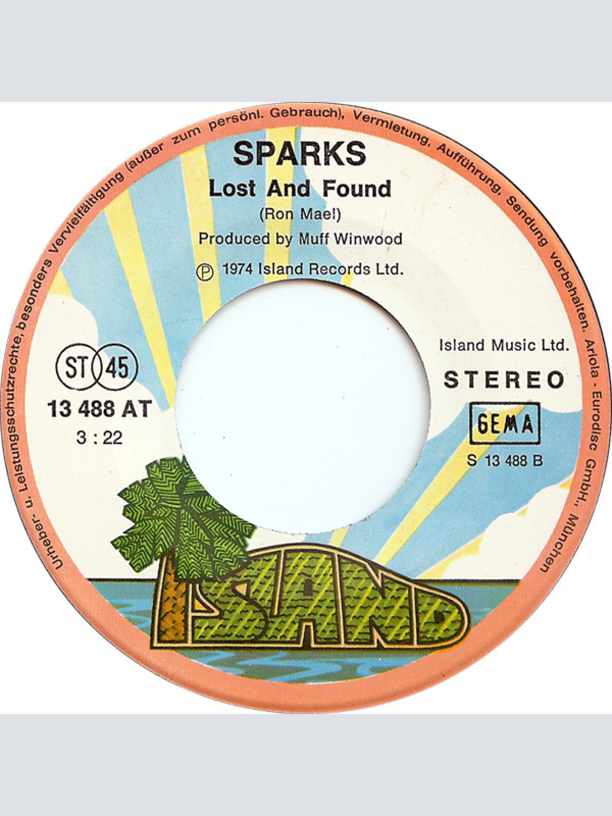 Vinyl / Sparks - Amateur Hour / Lost And Found