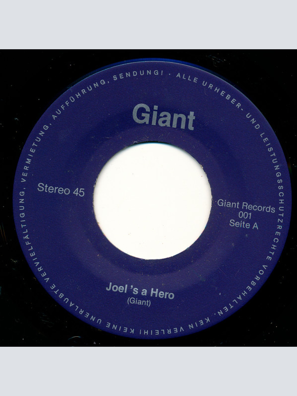 Vinyl / Giant (25) - Joel's A Hero