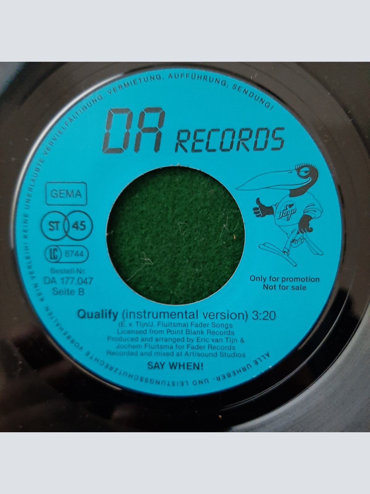 Vinyl / Say When! - Qualify / Qualify (instr. Version)