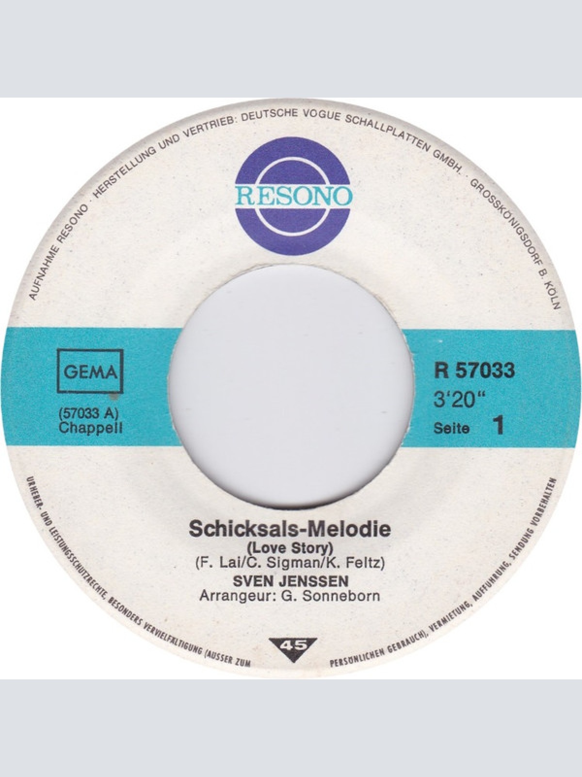 Vinyl / Sven Jenssen - Schicksals-Melodie