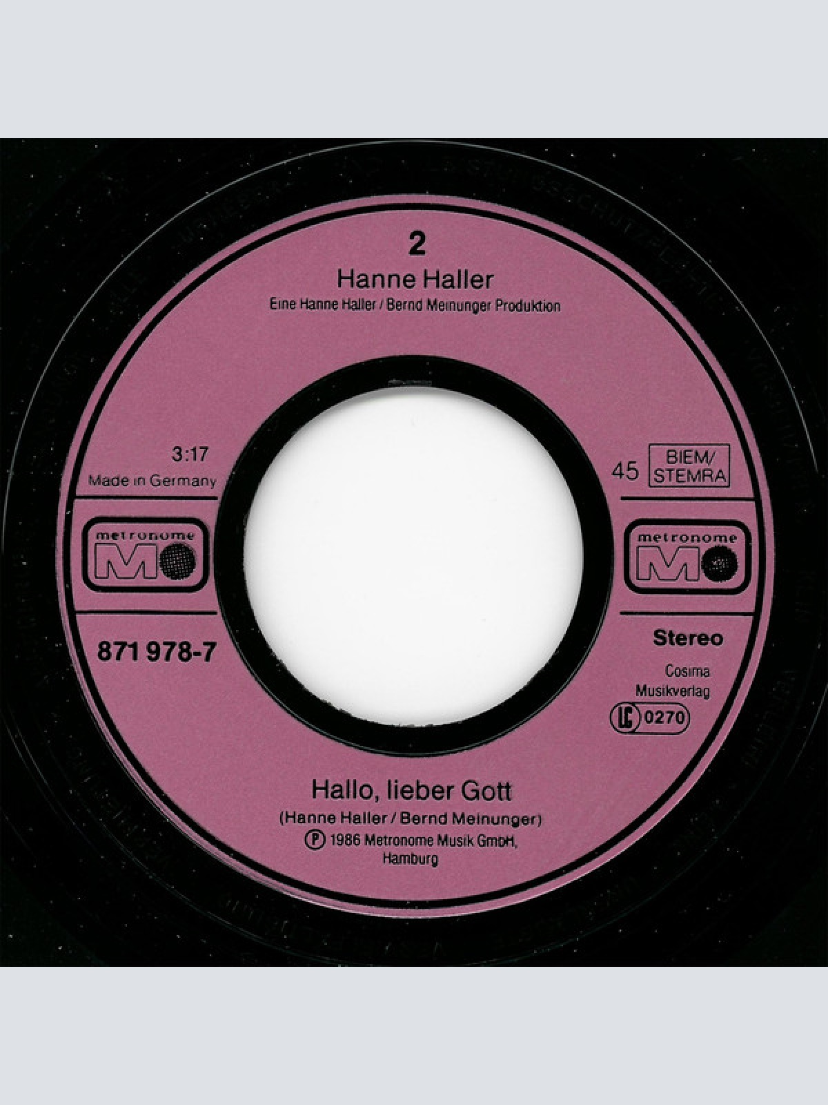 Vinyl / Hanne Haller - Mein Lieber Mann