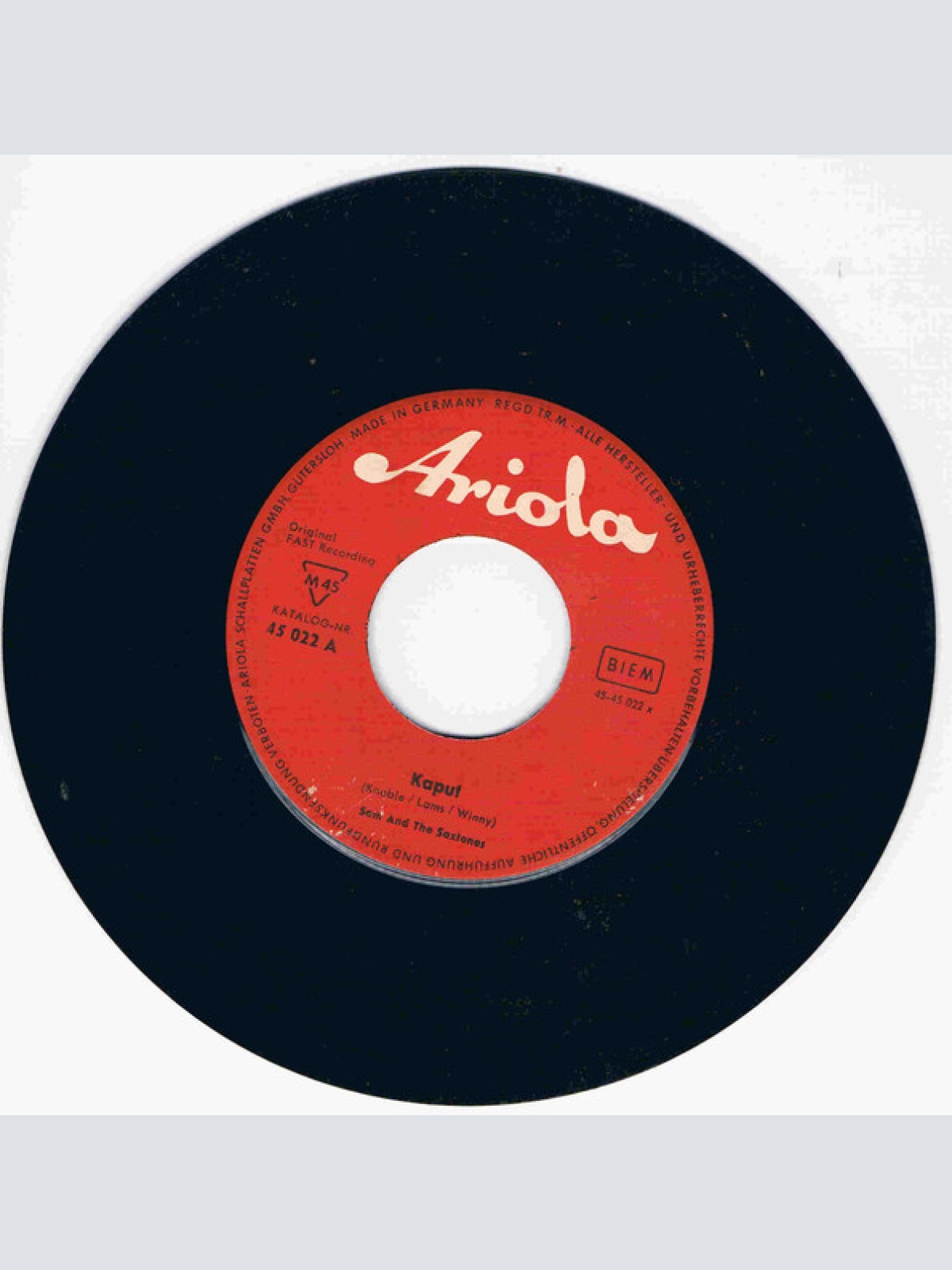 Vinyl / Sam And The Saxtones* - Kaput / Bongo Bongo Bongo