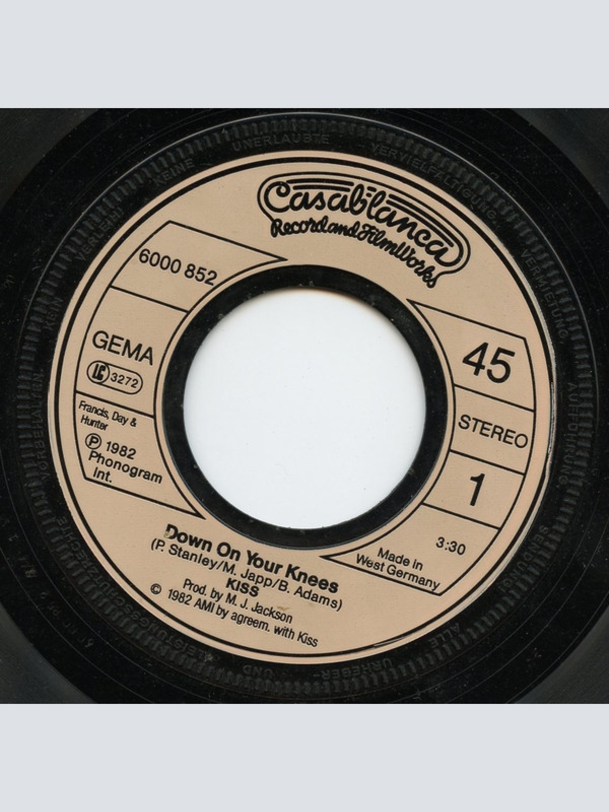 Vinyl / Kiss - Down On Your Knees