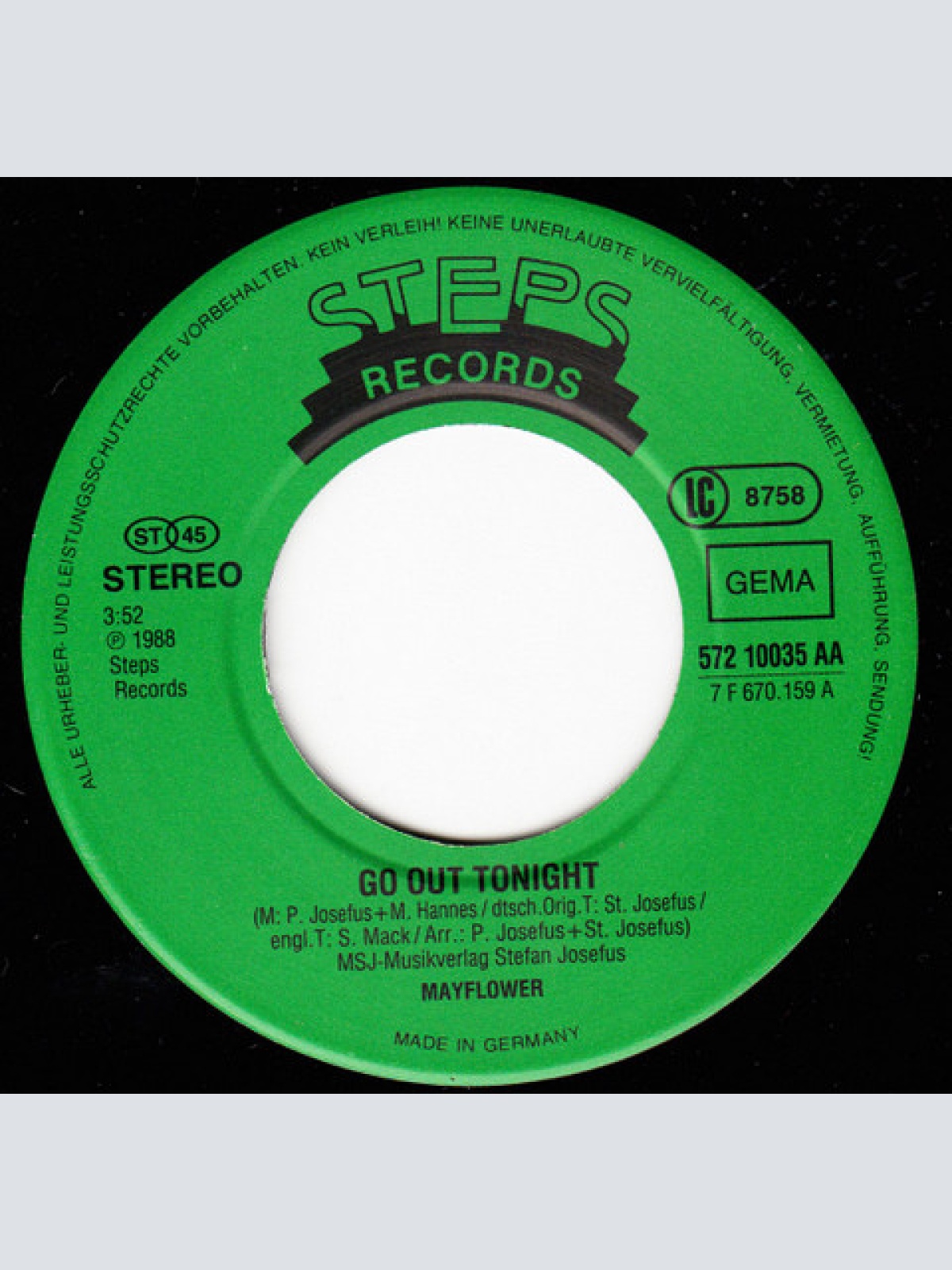 Vinyl / Mayflower (5) - Go Out Tonight