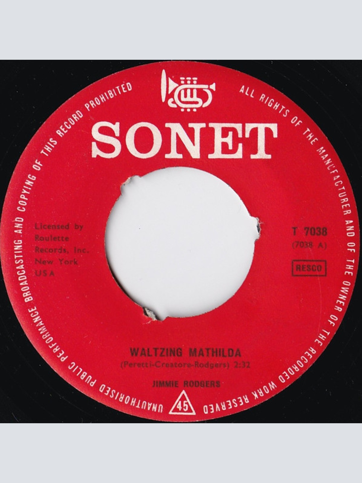 Vinyl / Jimmie Rodgers (2) - Waltzing Mathilda / Bo Diddley