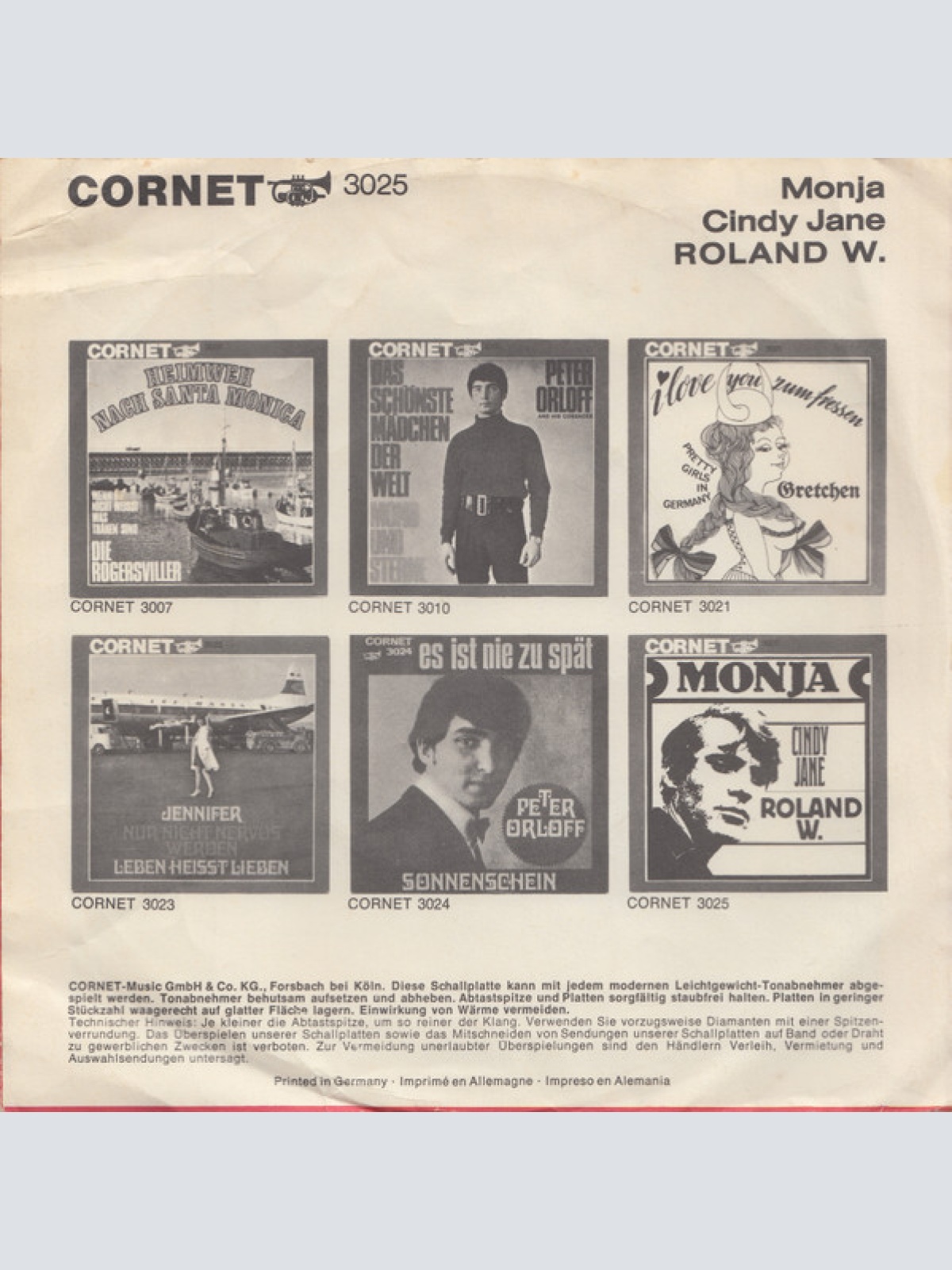 Vinyl / Roland W. - Monja