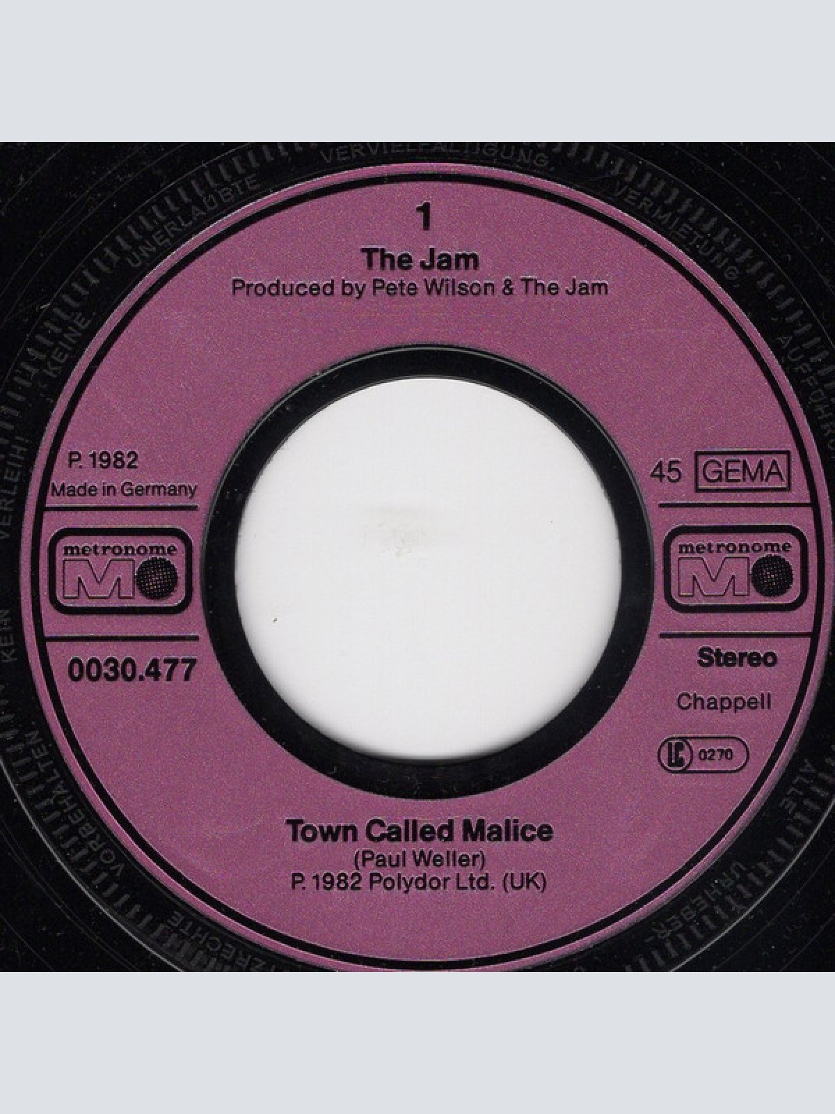 Vinyl / The Jam - Town Called Malice