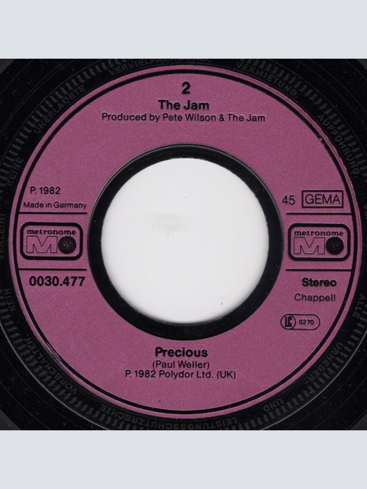 Vinyl / The Jam - Town Called Malice