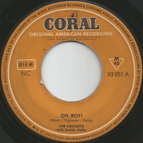 Vinyl / The Crickets (2) With Buddy Holly / Buddy Holly With The Crickets (2) - Oh, Boy! / Peggy Sue
