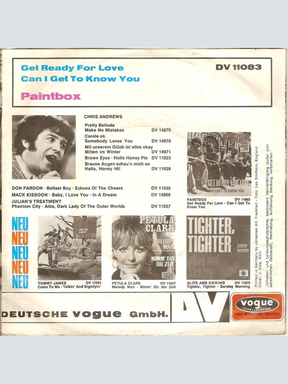 Vinyl / Paintbox (3) - Get Ready For Love