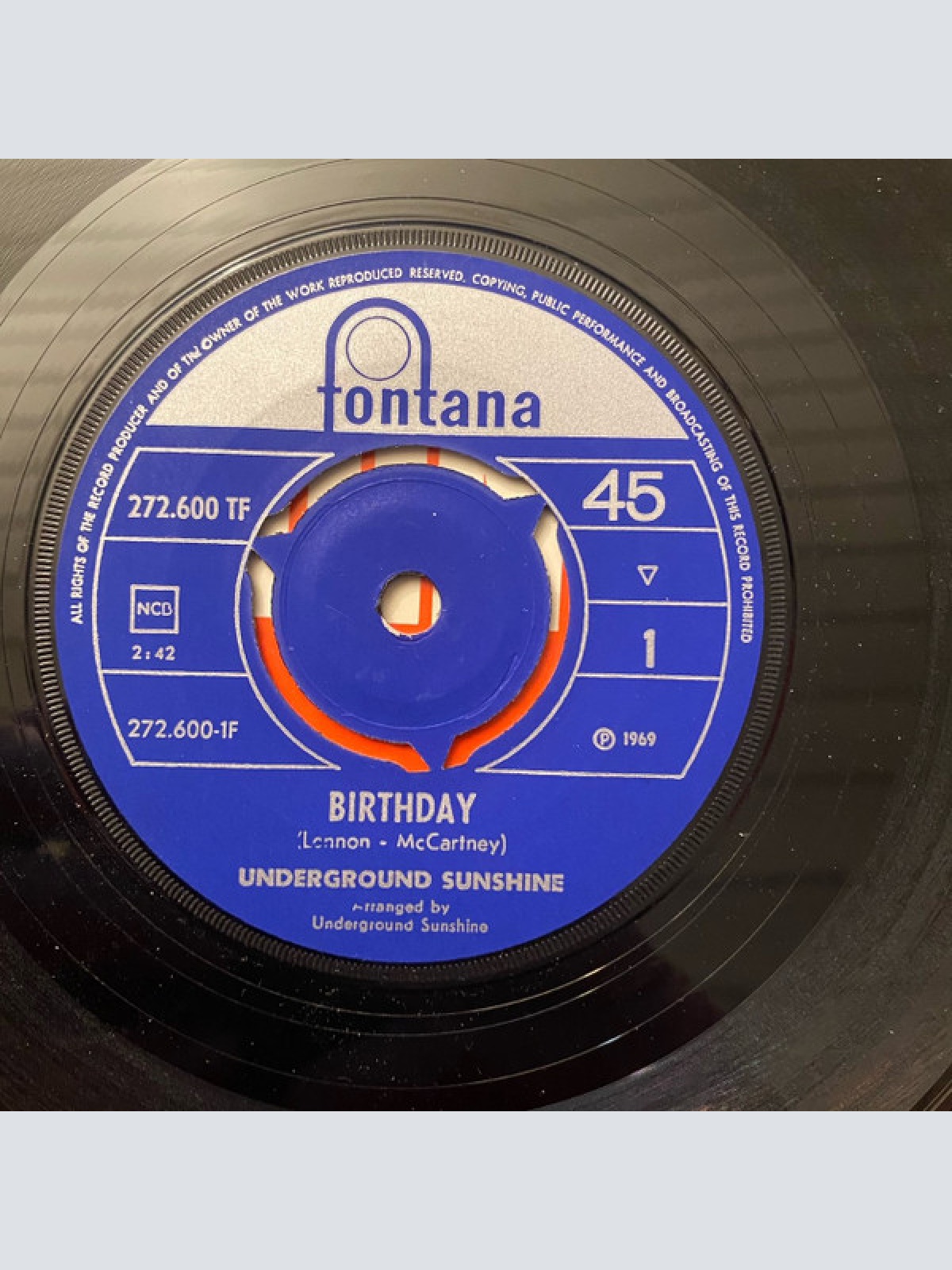 Vinyl / Underground Sunshine - Birthday / All I Want Is You