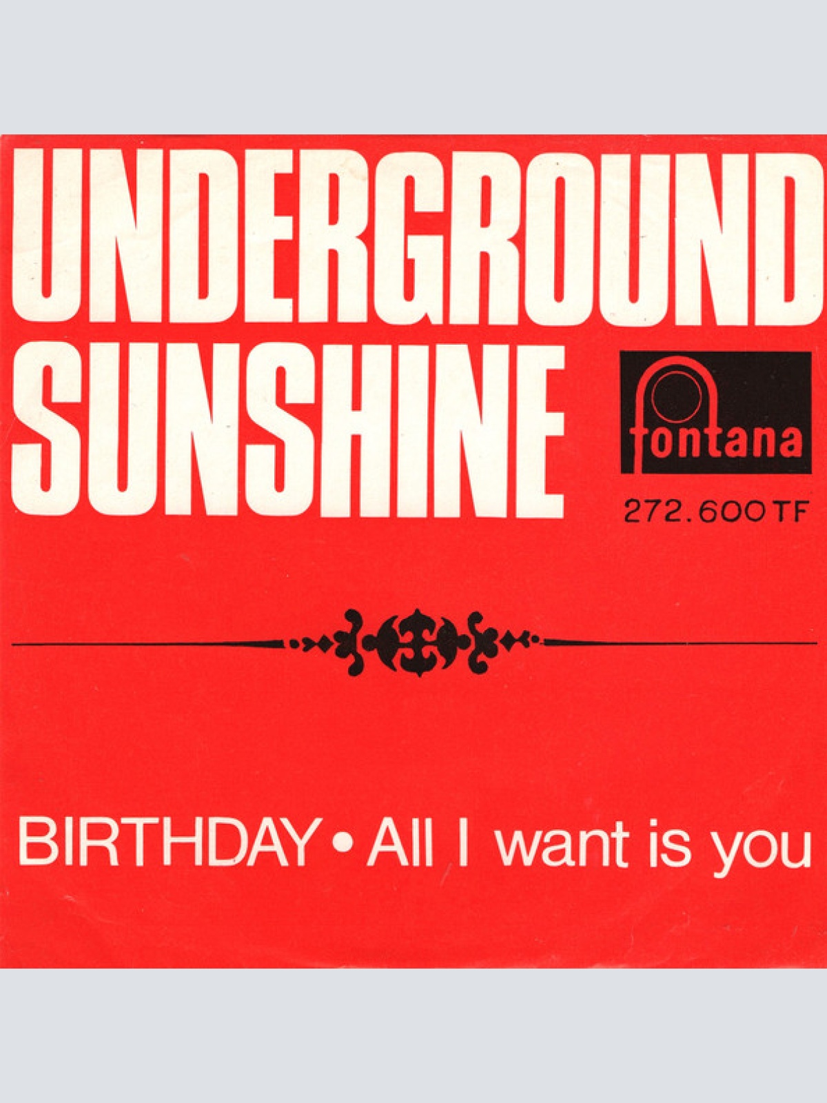 Vinyl / Underground Sunshine - Birthday / All I Want Is You