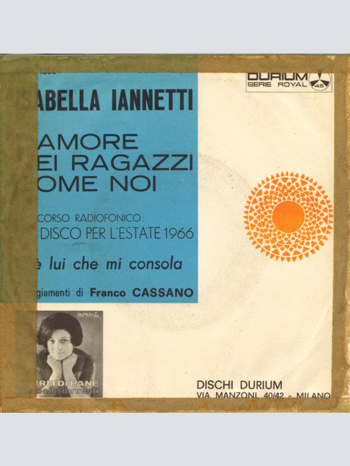 Vinyl / Isabella Iannetti - L'Amore Nei Ragazzi Come Noi