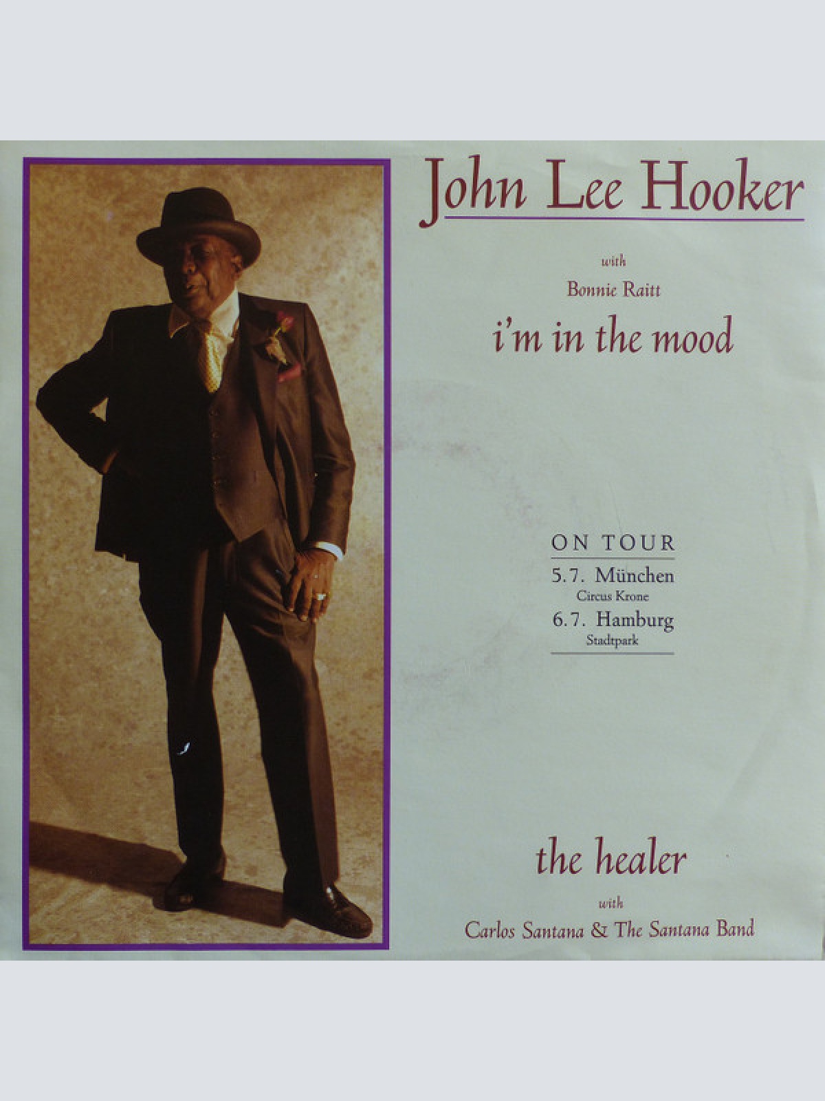 Vinyl / John Lee Hooker With Bonnie Raitt / John Lee Hooker With Carlos Santana & The Santana Band* - I'm In The Mood / The Healer