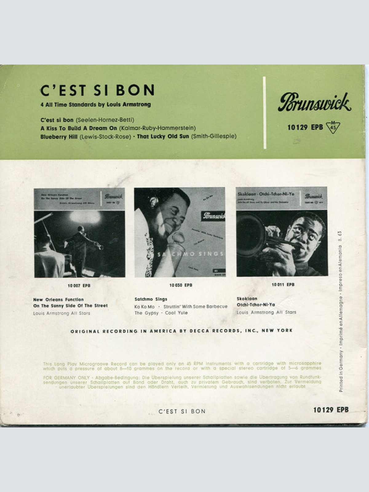 Vinyl / Louis Armstrong - C'est Si Bon