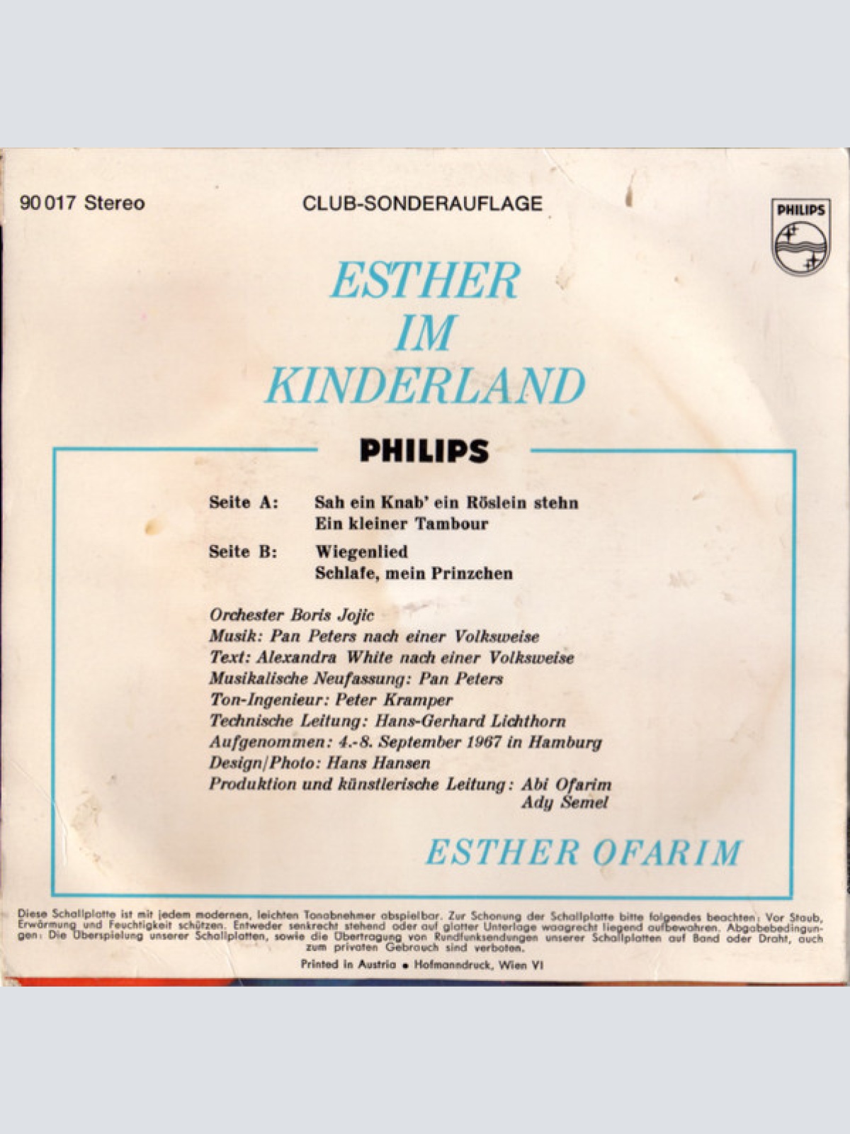 Vinyl / Esther Ofarim - Esther Im Kinderland