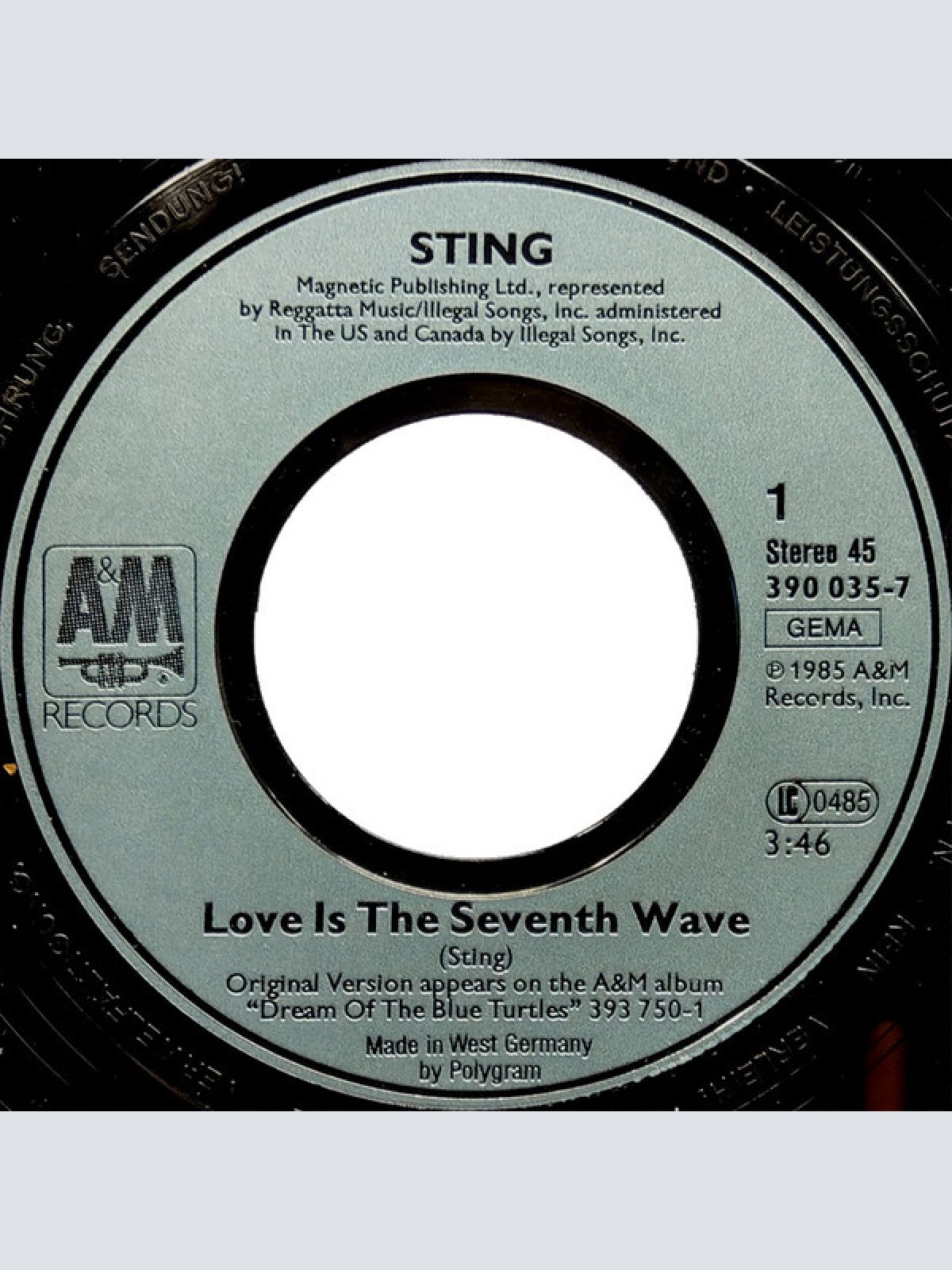 Vinyl / Sting - Love Is The Seventh Wave (New Mix)