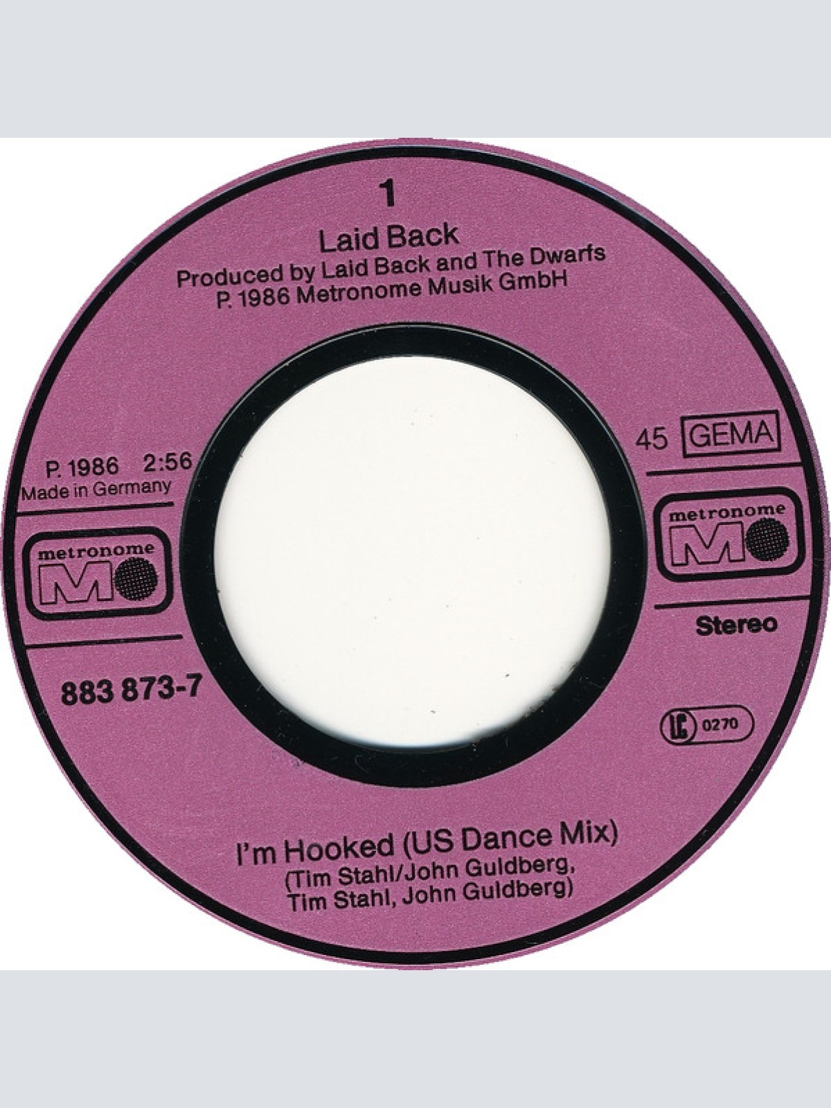 Vinyl / Laid Back - I'm Hooked (US Dance Mix)