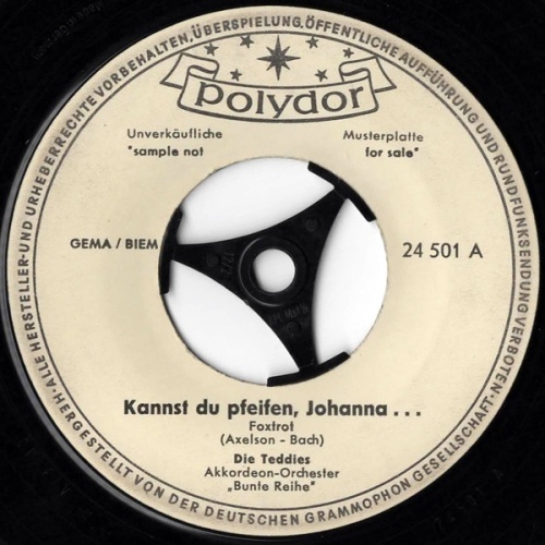 Vinyl / Die Teddies - Kannst Du Pfeifen, Johanna...