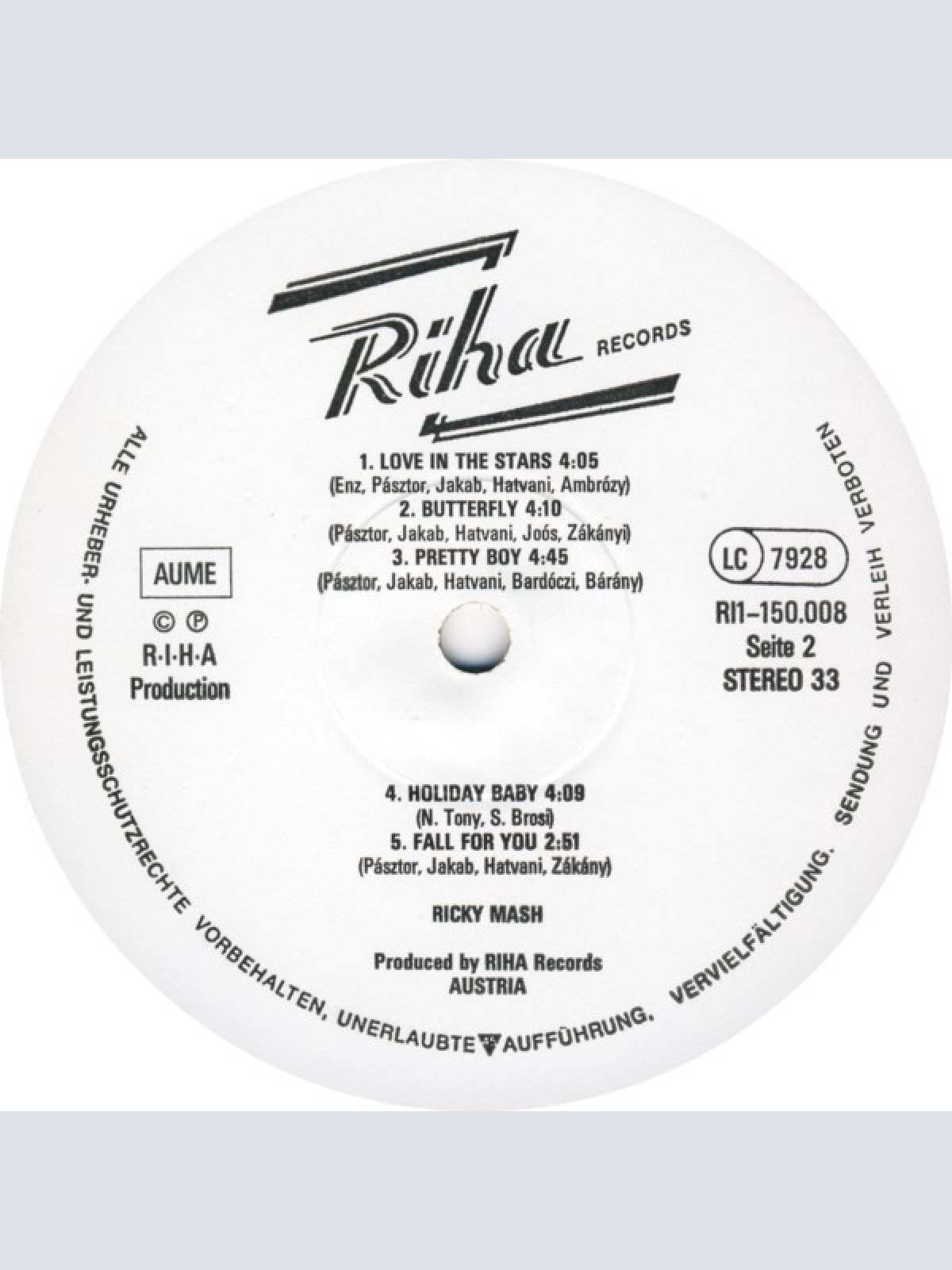 Vinyl / Ricky Mash - With Madonna And All The Dance Hits