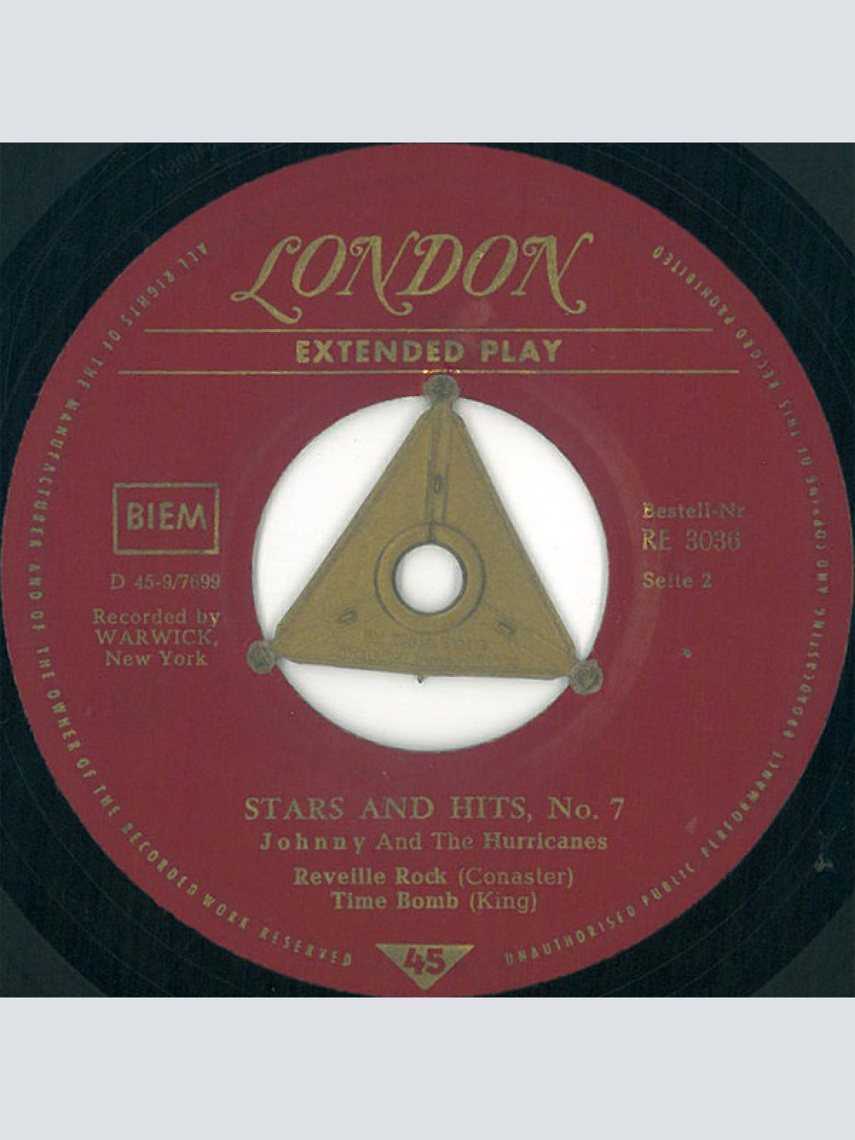 Vinyl / Johnny And The Hurricanes - Stars And Hits No. 7