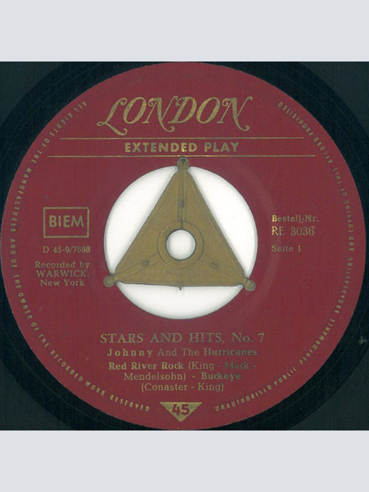 Vinyl / Johnny And The Hurricanes - Stars And Hits No. 7