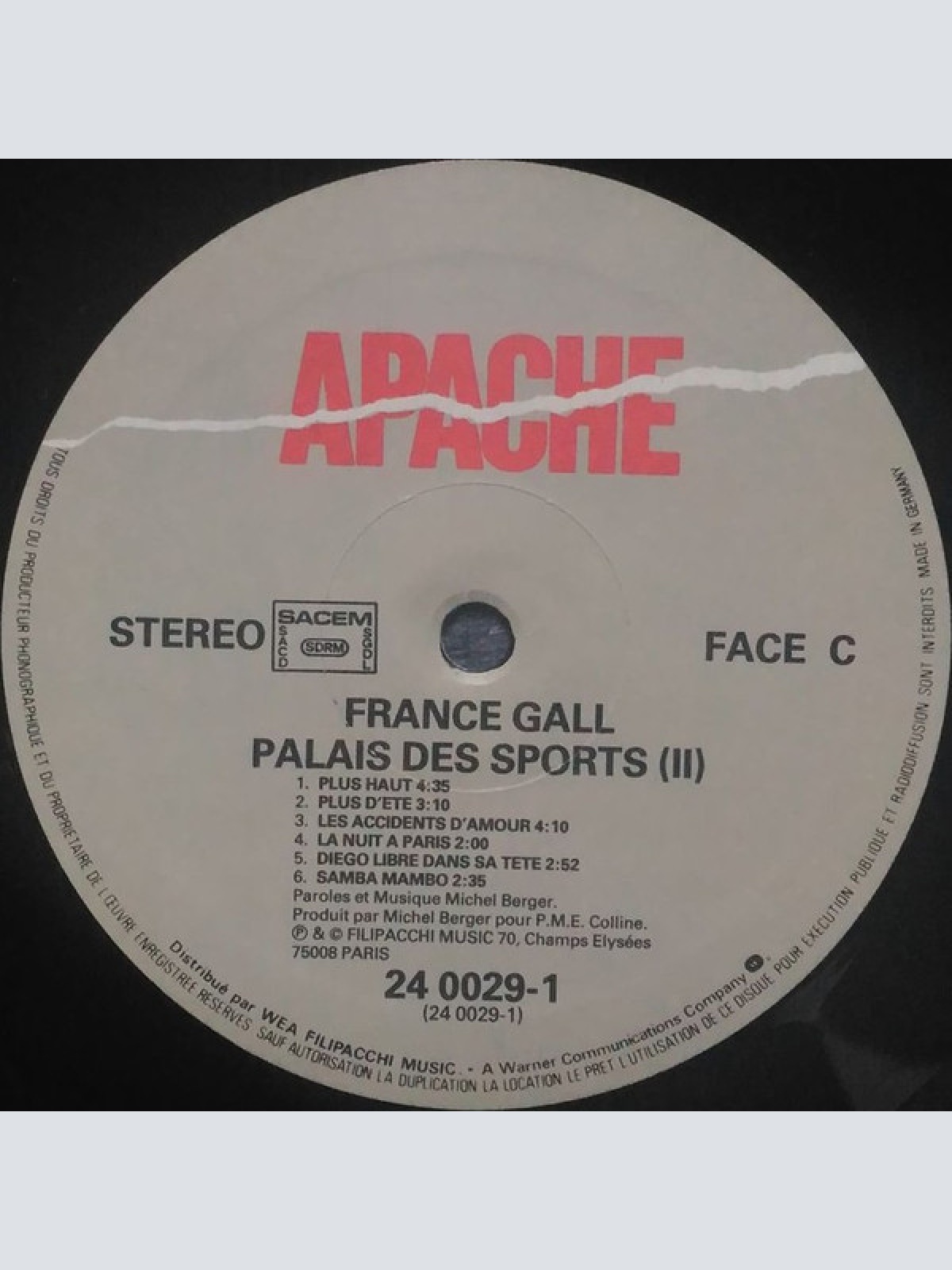 Vinyl / France Gall - Palais Des Sports