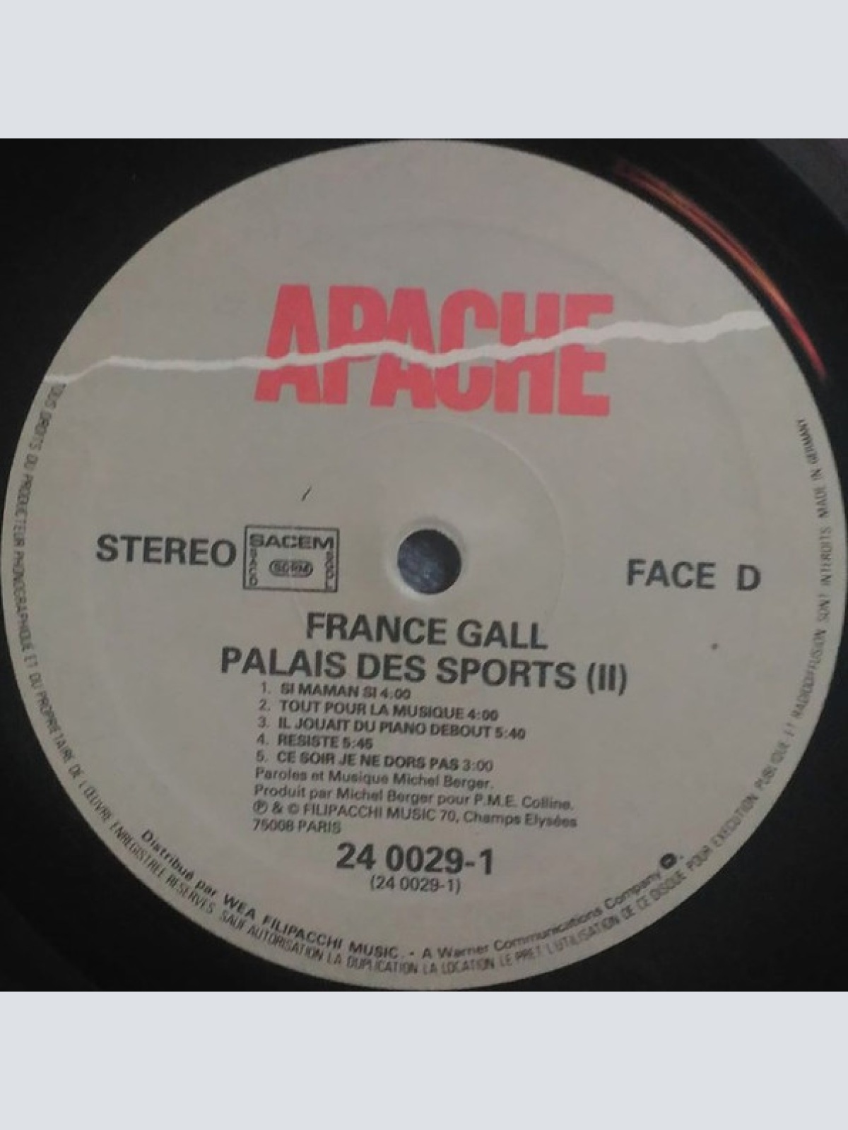 Vinyl / France Gall - Palais Des Sports