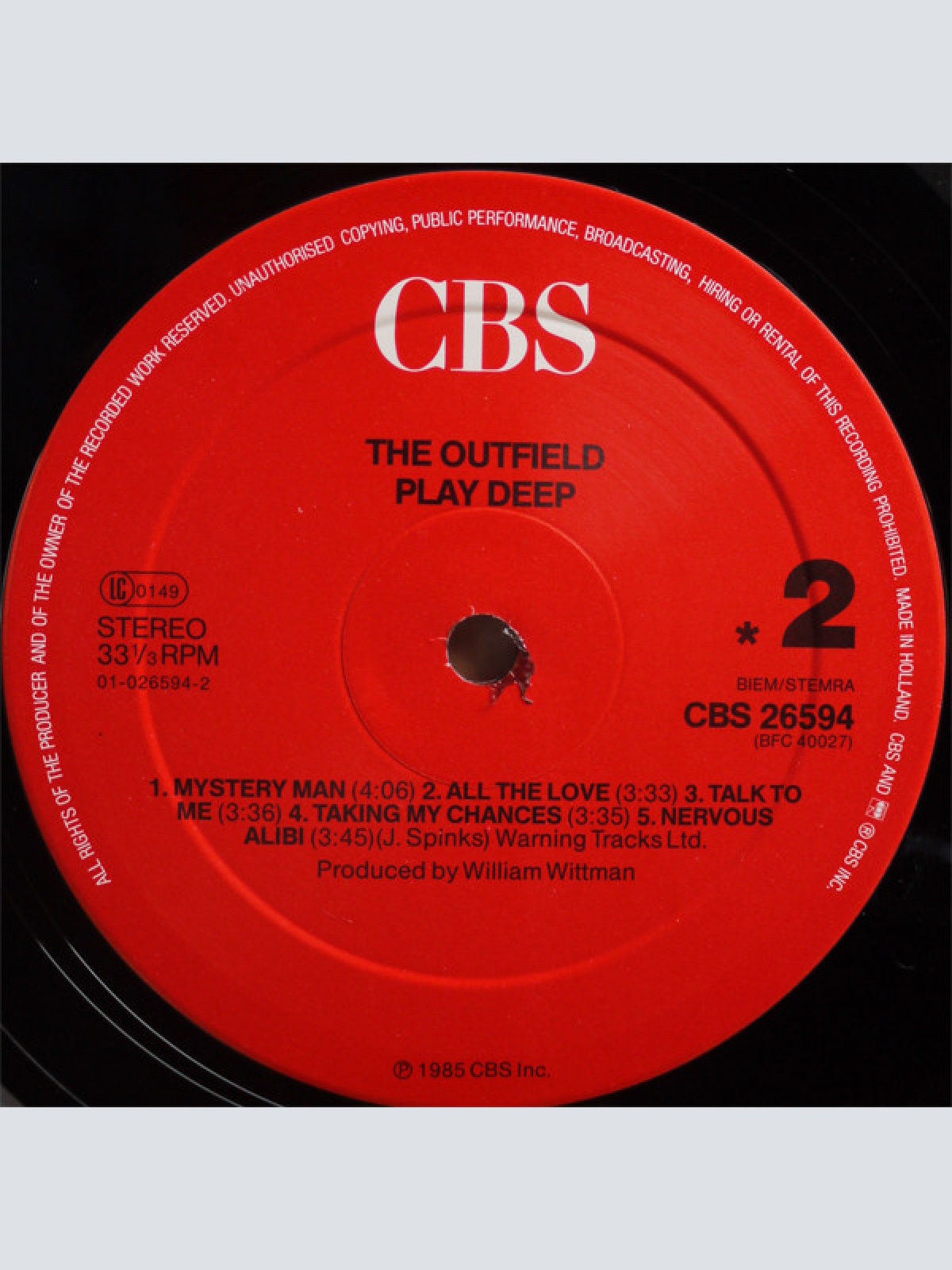 Vinyl / The Outfield - Play Deep