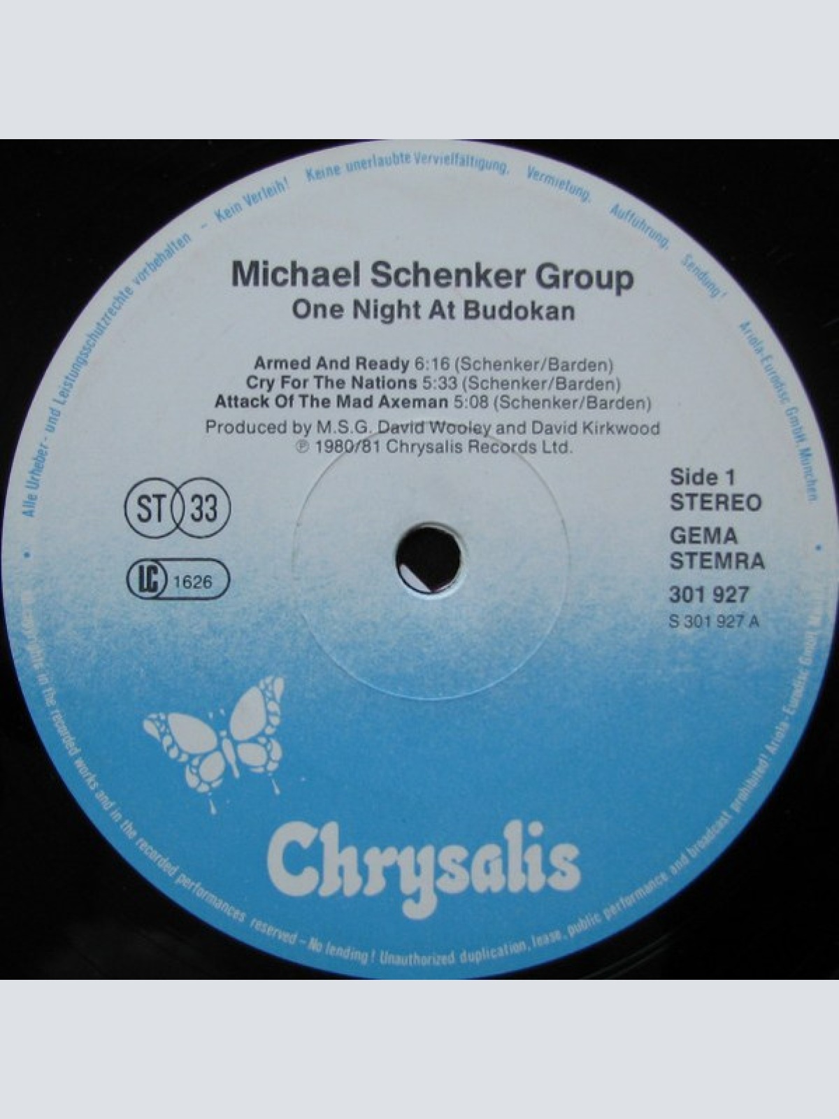 Vinyl / MSG* - One Night At Budokan