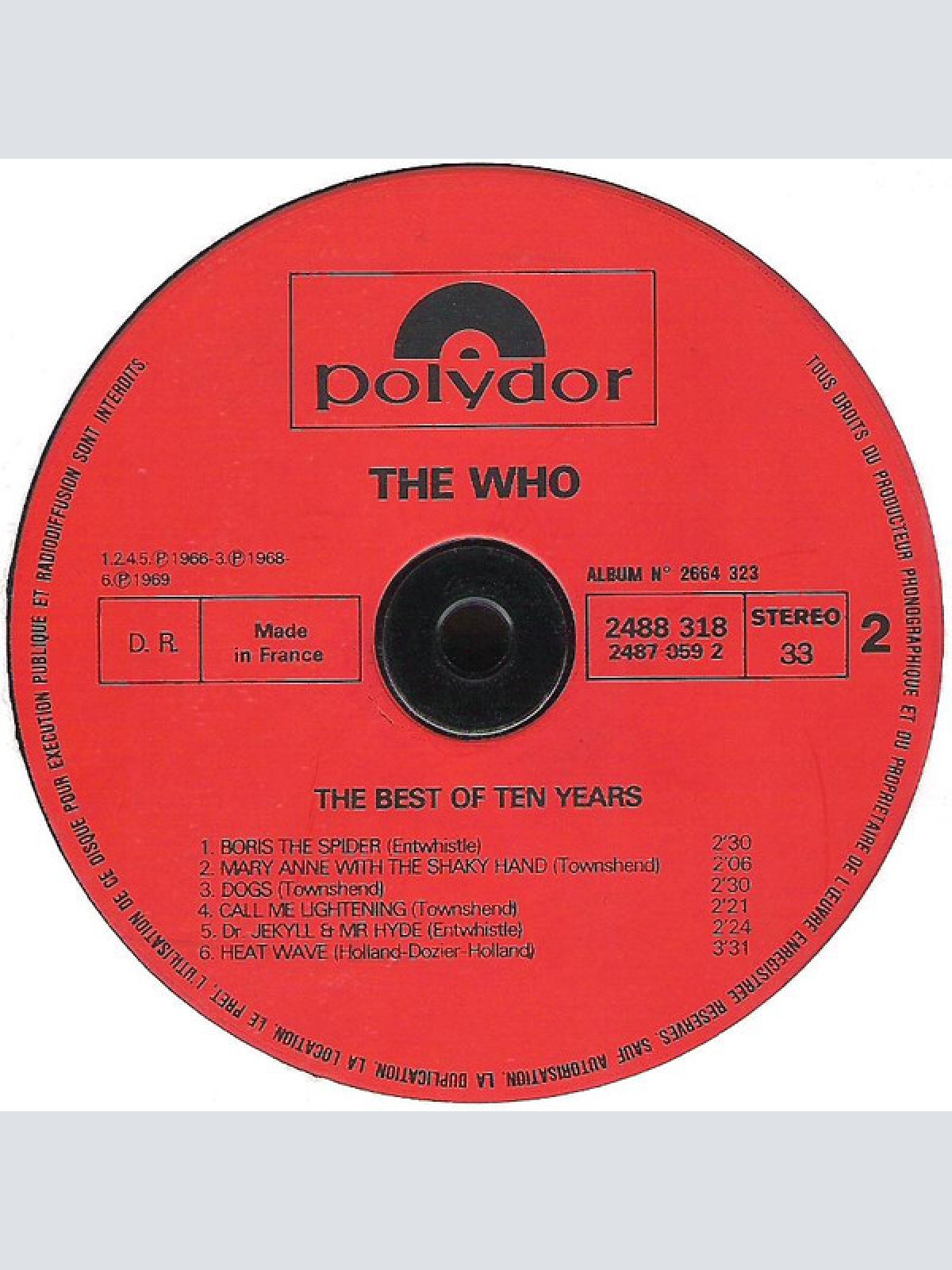 Vinyl / The Who - The Best Of The Last Ten Years / '64 - '74