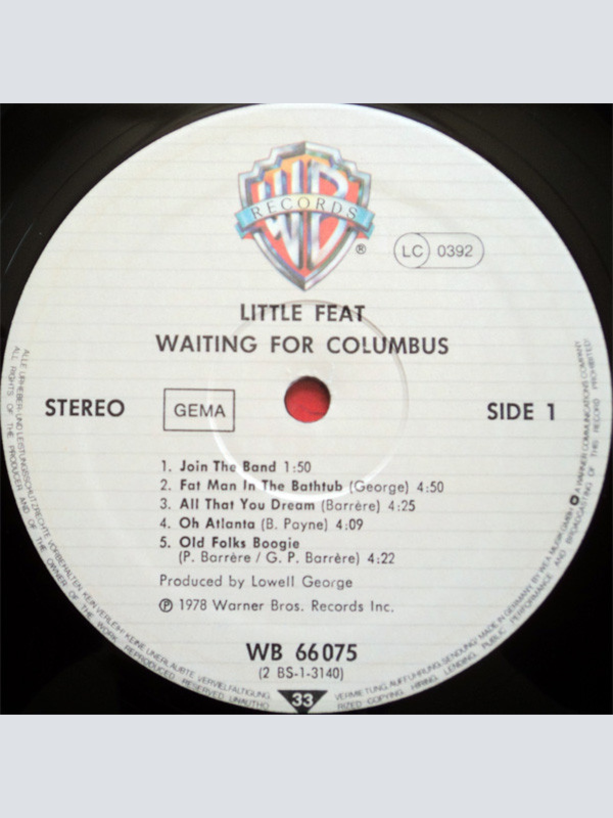 Vinyl / Little Feat - Waiting For Columbus