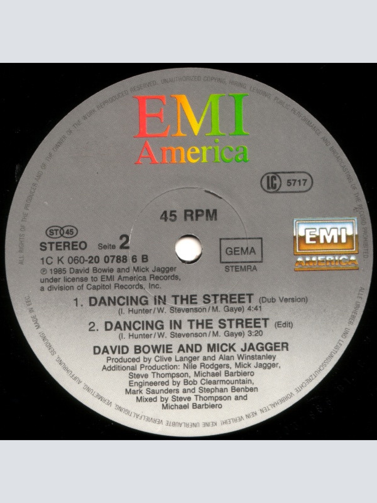 Vinyl / David Bowie And Mick Jagger - Dancing In The Street