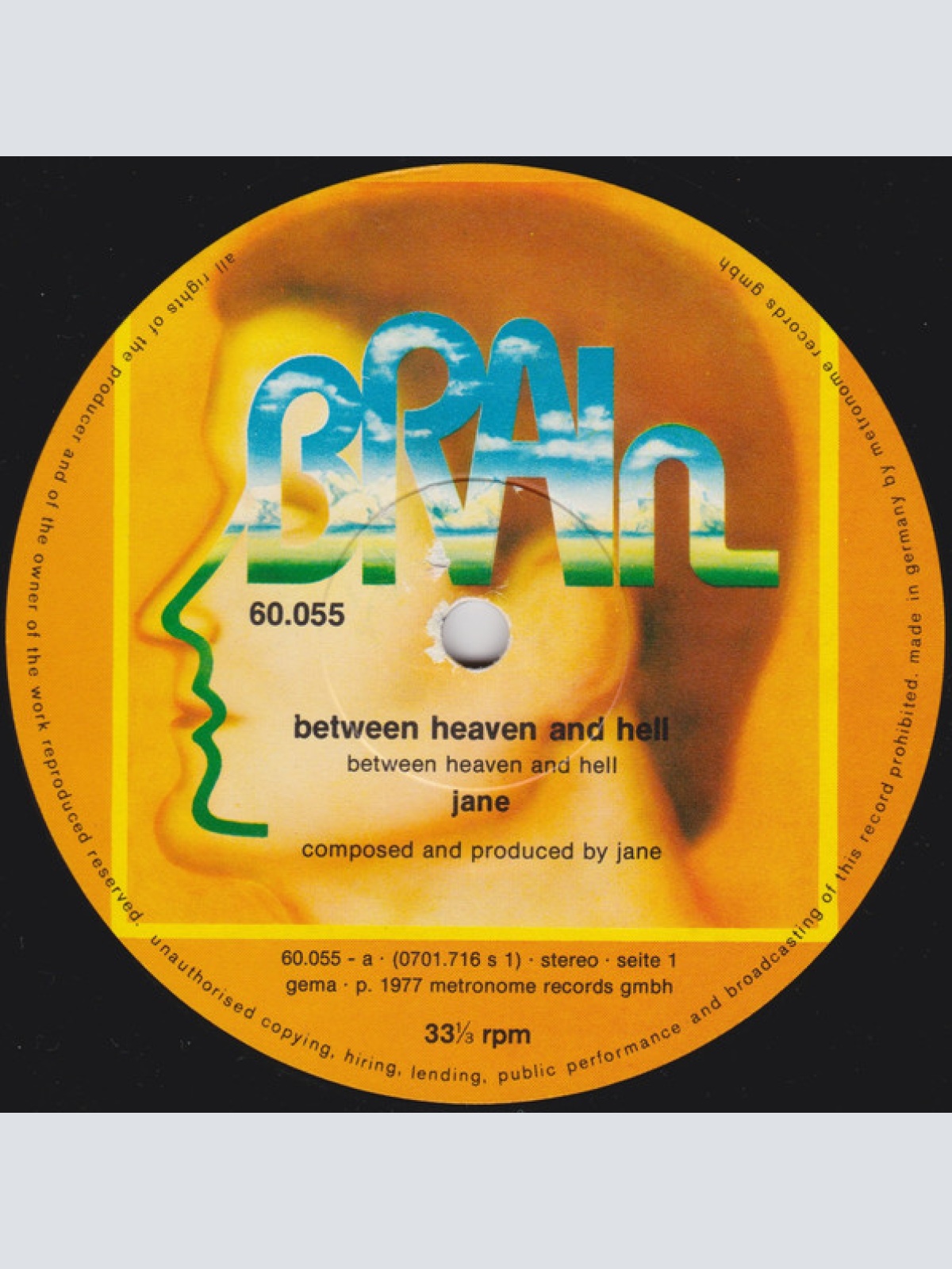 Vinyl / Jane - Between Heaven And Hell