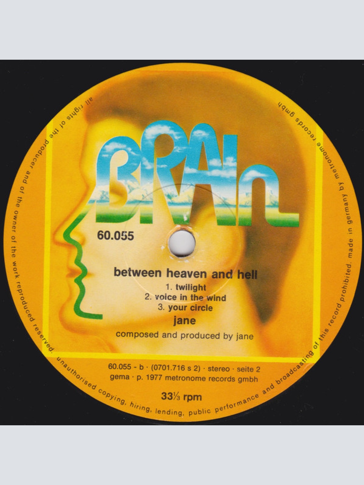 Vinyl / Jane - Between Heaven And Hell